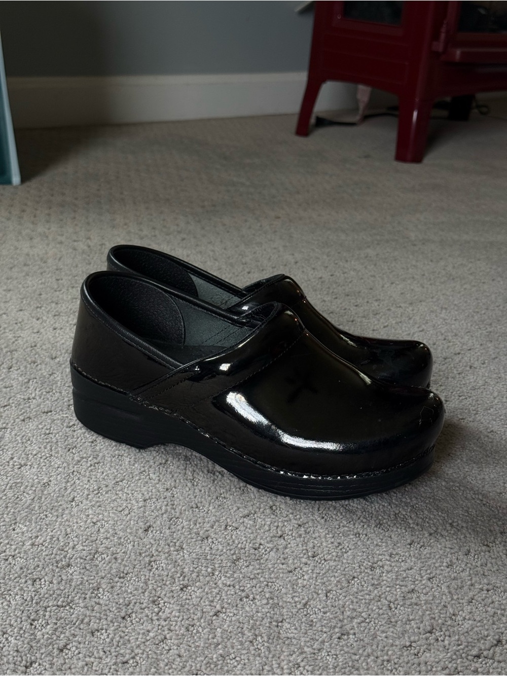 Dansko Black Patent Clog